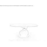 Oval glass coffee table Fowler