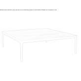 Niski kwadratowy stolik kawowy z kamionki porcelanowej Reutte