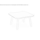 Square coffee table in tanned leather Tataru