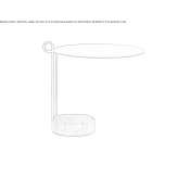 Round metal side table Wenham