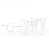 Rectangular marble coffee table Turia