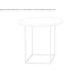 Round side table made of MDF Hillvue
