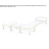Low modular marble coffee table Palizada