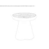 Round coffee table made of marble and polyurethane Quipile