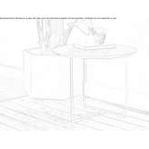 Round table made of steel and wood Chora