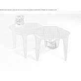 Solid wood coffee table Cimarron