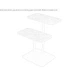 Coffee table in porcelain stoneware and painted metal base Elon