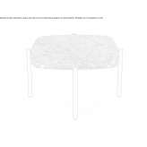 Low square coffee table made of marble Plav