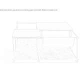 Modular coffee table with integrated magazine rack Volano