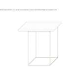 Rectangular side table made of MDF Puymoyen
