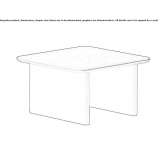Square wooden coffee table for the living room Mizque
