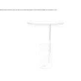Round coffee table made of Carrara marble Lherm