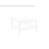 Square wooden coffee table Benzu