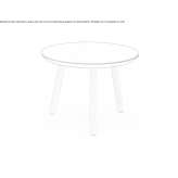 Round coffee table in tanned leather Tataru