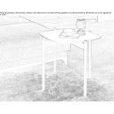 Coffee table with wooden veneer for the living room Usvyaty