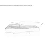 Low coffee table made of marble and glass Kapelle