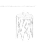 Round marble side table Ponte