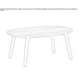 Oval wooden coffee table Sumrall
