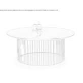 Round coffee table made of steel and wood Knokke