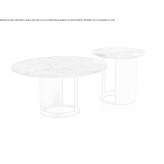 Okrągły marmurowy stolik kawowy Romanasi