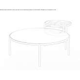 Low, round, glass coffee table Cismele