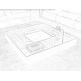 Square coffee table with tray Gragnano