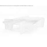 Low rectangular coffee table made of teak Genelard