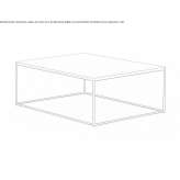 Low rectangular metal coffee table Lodingen