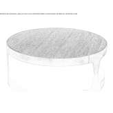 Coffee table with a steel frame and a stone top Jawor