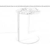 Low round side table in marble and aluminum Brejning