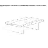 Rectangular coffee table with height adjustment Liubech