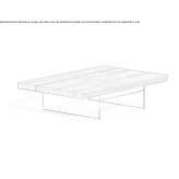 Wooden coffee table with adjustable height Cusseta