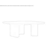 Low square coffee table made of MDF Longages