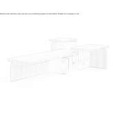 Low rectangular coffee table made of wooden veneer Rossla