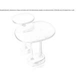 Tall side table in brass Corenc