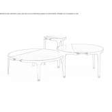 Round coffee table made of wooden veneer for the living room Liski