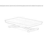 Wooden coffee table with adjustable height Citala