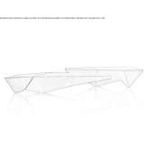 Low brass coffee table Buda