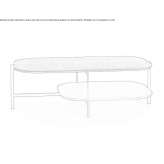 Low coffee table with integrated magazine rack Ashcroft