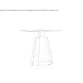 Round glass coffee table Molvizar