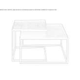 Square metal coffee table Hensies