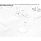 Height adjustable side table Tursi