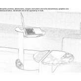 Niski stół serwisowy z marmuru i aluminium Altrip