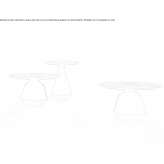 Round coffee table made of MDF Rieumes