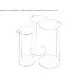 Round metal high side table Hayward