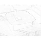 Low square wooden coffee table Uelzen