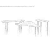 Brass coffee table Ixcapa