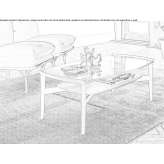 Rectangular coffee table for the living room Meribel