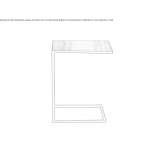 Rectangular ceramic side table Keresley