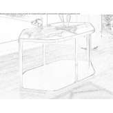 Tall, hexagonal side table Leezdorf